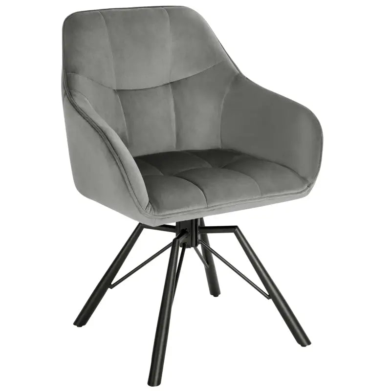 BukkitBow - Eetkamerstoel / Keukenstoel - Dik gevoerde Lederen/Fluwelen Stoel - 360 Graden Draaibaar - Zithoogte 48CM Eetkamerstoel BukkitBow