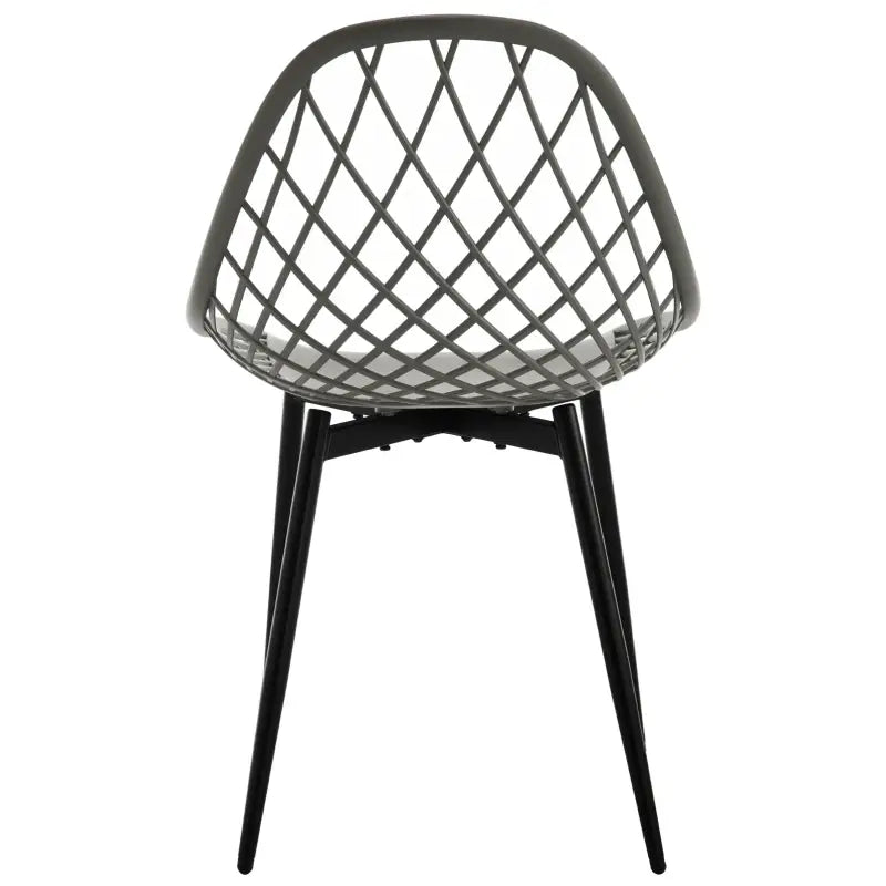 BukkitBow - Eetkamerstoelen Set van 4 - Holle Rugleuning - Scandinavisch Design - Metalen Poten - Keukenstoelen