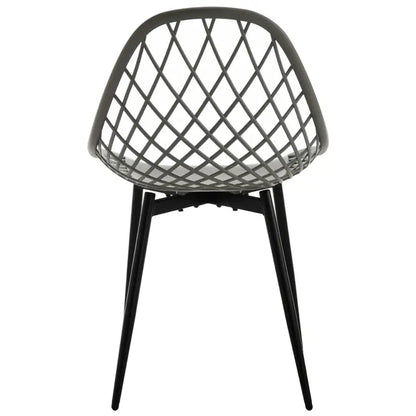 BukkitBow - Eetkamerstoelen Set van 4 - Holle Rugleuning - Scandinavisch Design - Metalen Poten - Keukenstoelen