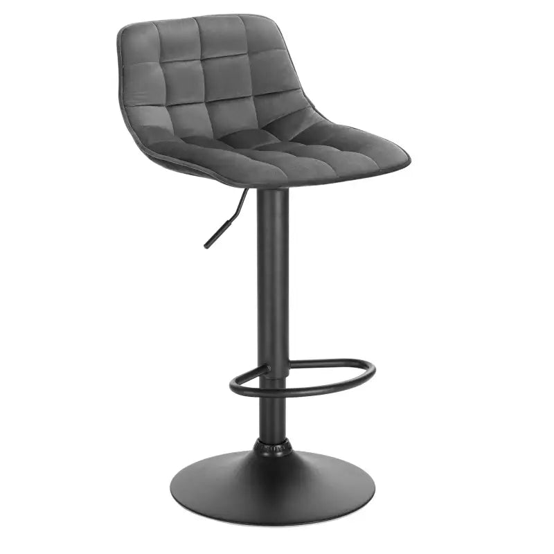 BukkitBow - Fluwelen Barkruk - Metaal-Fluweel - Verstelbaar & 360° Draaibaar - 100 kg Capaciteit