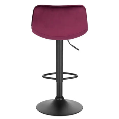 BukkitBow - Fluwelen Barkruk - Metaal-Fluweel - Verstelbaar & 360° Draaibaar - 100 kg Capaciteit