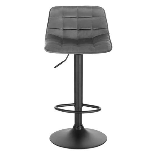 BukkitBow - Fluwelen Barkruk - Metaal-Fluweel - Verstelbaar & 360° Draaibaar - 100 kg Capaciteit