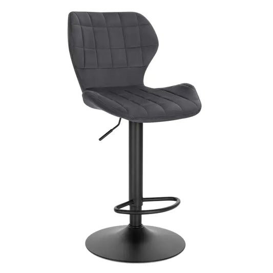 BukkitBow - Fluwelen Barkruk - Verstelbaar en Draaibaar - Comfortabel en Stijlvol - Zithoogte: 60-82CM