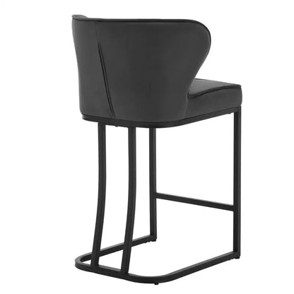 BukkitBow - Gestoffeerde Barkrukken – Aanrechtkruk - Barkruk met Voetsteun – Ideaal voor Keukeneiland - Set van 2 Stuks