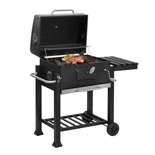 BukkitBow Houtskoolbarbecue Van Staal Met Twee Grillroosters Verplaatstbaar