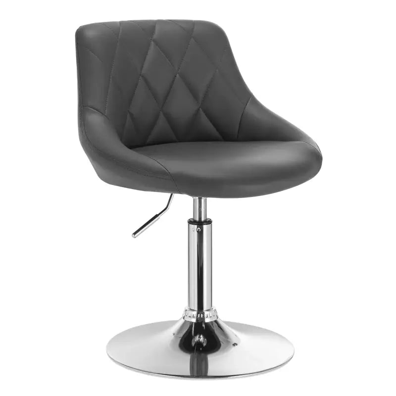 BukkitBow - Industriële Barkruk met Rugleuning en Verstelbare Zithoogte - van Kunstleer en Metalen Onderstel (Zithoogte: 42-58CM)