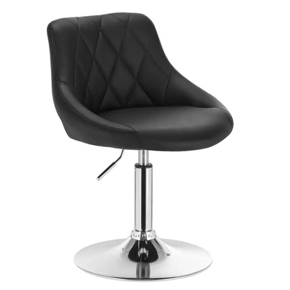 BukkitBow - Industriële Barkruk met Rugleuning en Verstelbare Zithoogte - van Kunstleer en Metalen Onderstel (Zithoogte: 42-58CM)