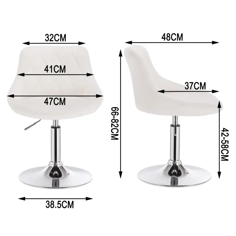 BukkitBow - Industriële Barkruk met Rugleuning en Verstelbare Zithoogte - van Kunstleer en Metalen Onderstel (Zithoogte: 42-58CM)