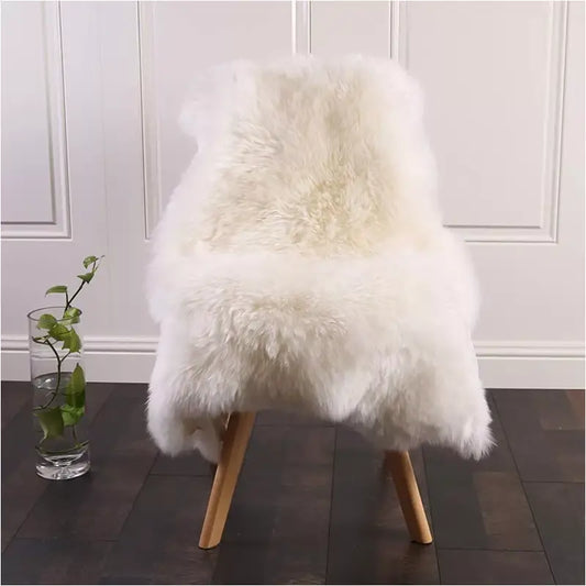 BukkitBow - Lamsvacht / Schapenvacht - 95% Polyester - Verschillende Maten - Wit - 6cm Dik - Wasbaar