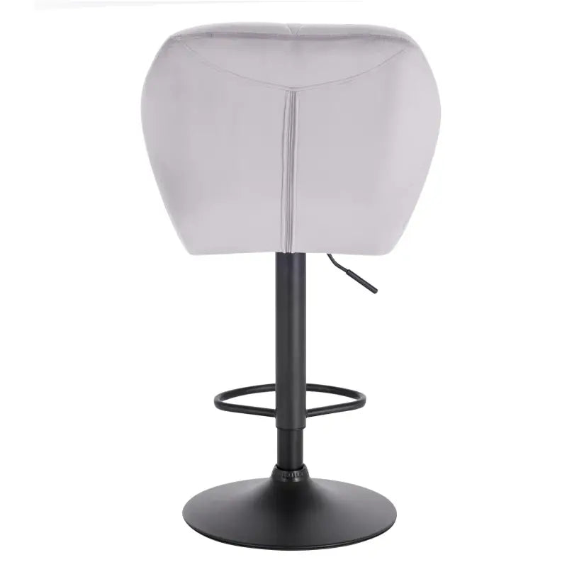 BukkitBow - Luxe Barkruk van Fluweel of Lederen - met Rugleuning en Mini Armleuning - Draaibaar en met Voetensteun - (60 - 82CM Zithoogte)