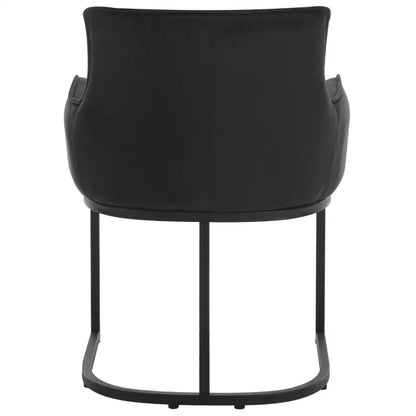 BukkitBow - Luxe Eetkamerstoel/Fauteuil van Fluweel - met U-vormige Metalen Onderstel - Comfortabel en Multifunctioneel - Zithoogte: 46,5 cm