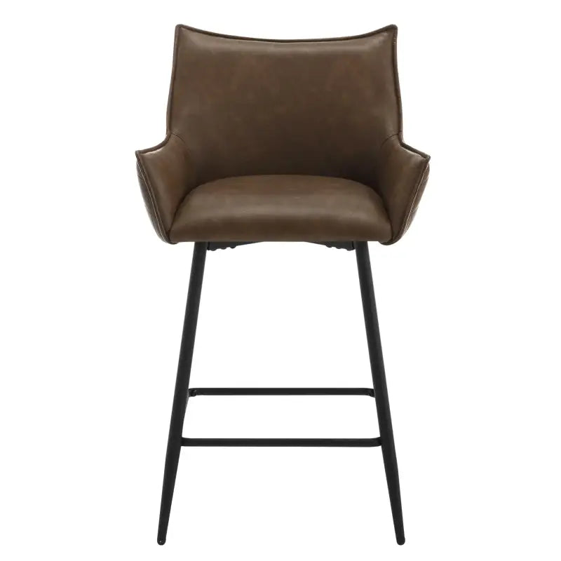 BukkitBow - Luxe Lederen Barkrukken - Met Armleuningen - Set van 2 Stuks - 62CM Hoog