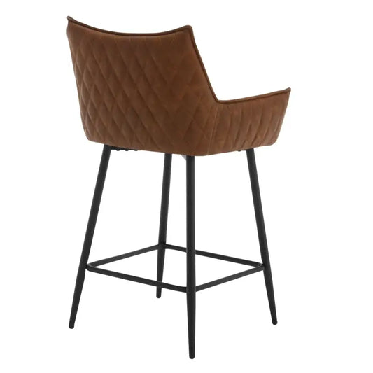 BukkitBow - Luxe Lederen Barkrukken - Met Armleuningen - Set van 2 Stuks - 62CM Hoog