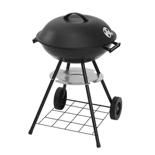 BukkitBow Mobiele Houtskoolbarbecue 44x73 Cm Metalen Kunststof Constructie Zwart Zwart Barbeque BukkitBow