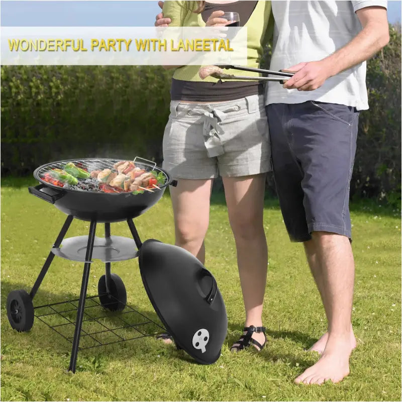 BukkitBow Mobiele Houtskoolbarbecue 44x73 Cm Metalen Kunststof Constructie Barbeque BukkitBow