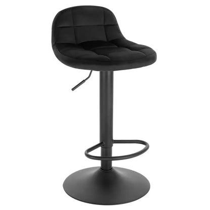 BukkitBow - Moderne Barkruk - Fluweel en Metaal - Verstelbare in Hoogte - 360° Draaibaar - Hoogdichtheidsschuim Bekleding - Draagvermogen 120kg