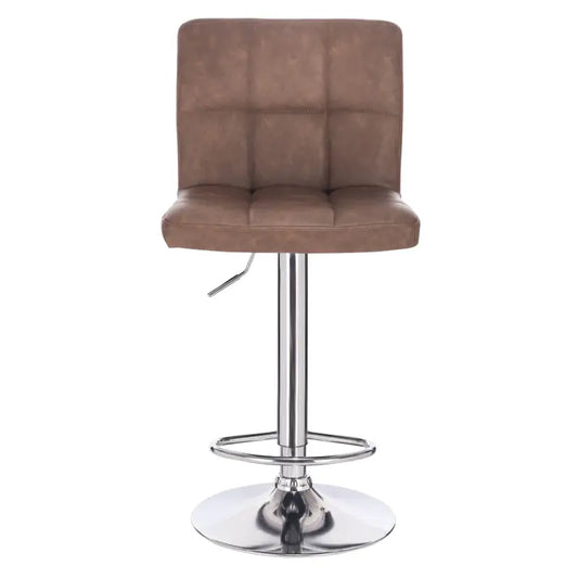 BukkitBow - Moderne Barkruk - Kunstleer en Metaal - Ergonomisch & Stevig - 120 kg Draagkracht - Verstelbaar & 360° Draaibaar