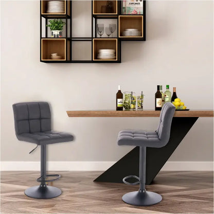 BukkitBow - Moderne Barkruk - Kunstleer en Metaal - Ergonomisch & Stevig - 120 kg Draagkracht - Verstelbaar & 360° Draaibaar