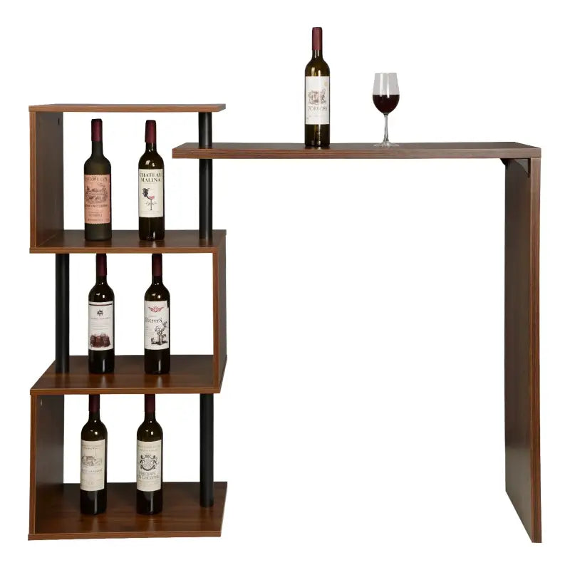 BukkitBow - Moderne Bartafel - Met Vakken - Wit, Zwart of Donkerbruin - Max Capaciteit: 100kg - 97.5x38cm Bartafel BukkitBow