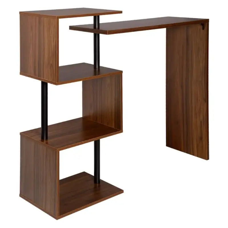 BukkitBow - Moderne Bartafel - Met Vakken - Wit, Zwart of Donkerbruin - Max Capaciteit: 100kg - 97.5x38cm Donker Bruin Donker Bruin Bartafel BukkitBow
