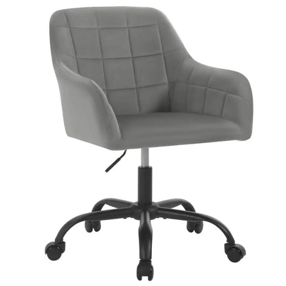 BukkitBow - Moderne Bureaustoel op Wielen - Linnen/Velvet met Metaal/Schuim - Verstelbare Hoogte en 360° Draaibaar Bureaustoel BukkitBow