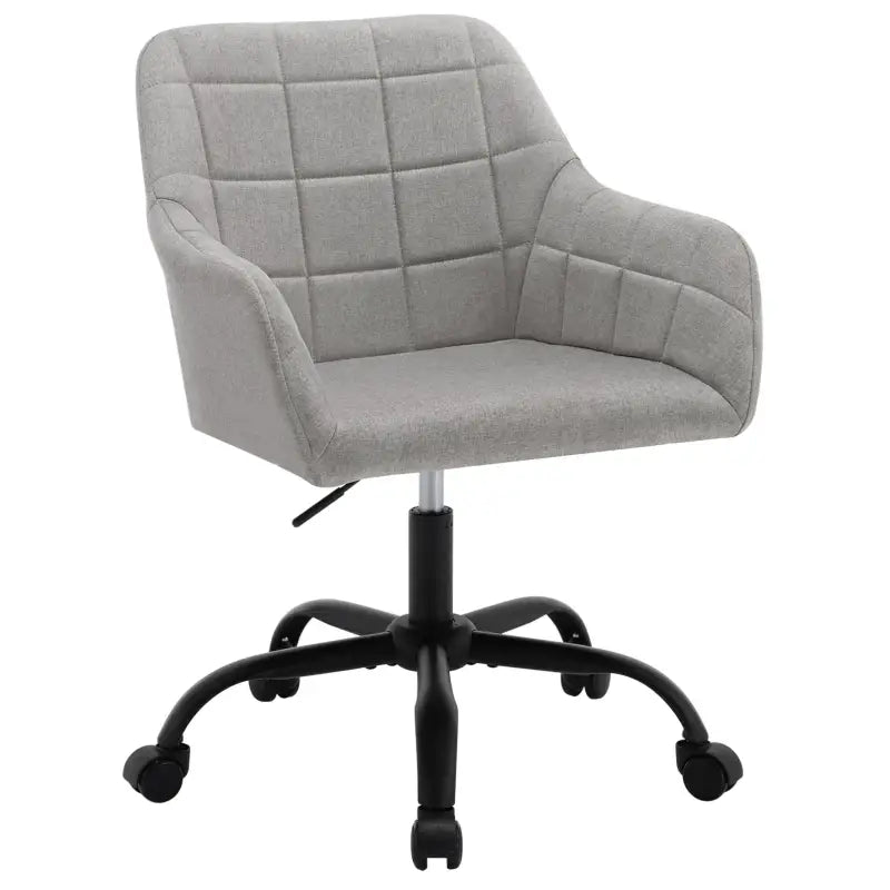 BukkitBow - Moderne Bureaustoel op Wielen - Linnen/Velvet met Metaal/Schuim - Verstelbare Hoogte en 360° Draaibaar Bureaustoel BukkitBow