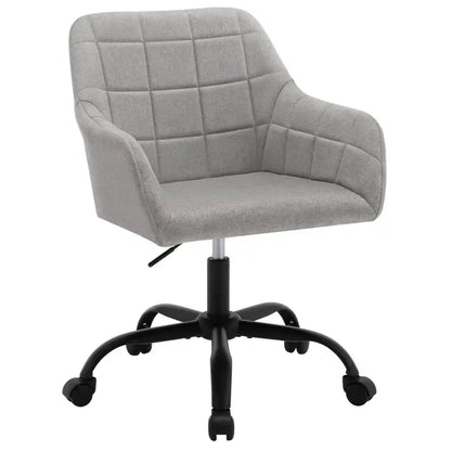 BukkitBow - Moderne Bureaustoel op Wielen - Linnen/Velvet met Metaal/Schuim - Verstelbare Hoogte en 360° Draaibaar Bureaustoel BukkitBow