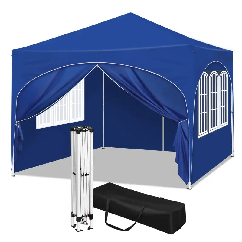 BukkitBow Partytent Met Zijwanden 300x300 Cm Opvouwbaar Waterdicht Tent Blauw Blauw partytent BukkitBow
