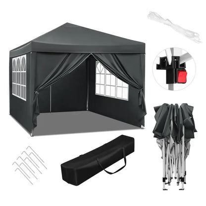BukkitBow Opvouwbare Partytent Met Zijwanden 3x3 Meter Waterdicht Weersbestendig partytent BukkitBow