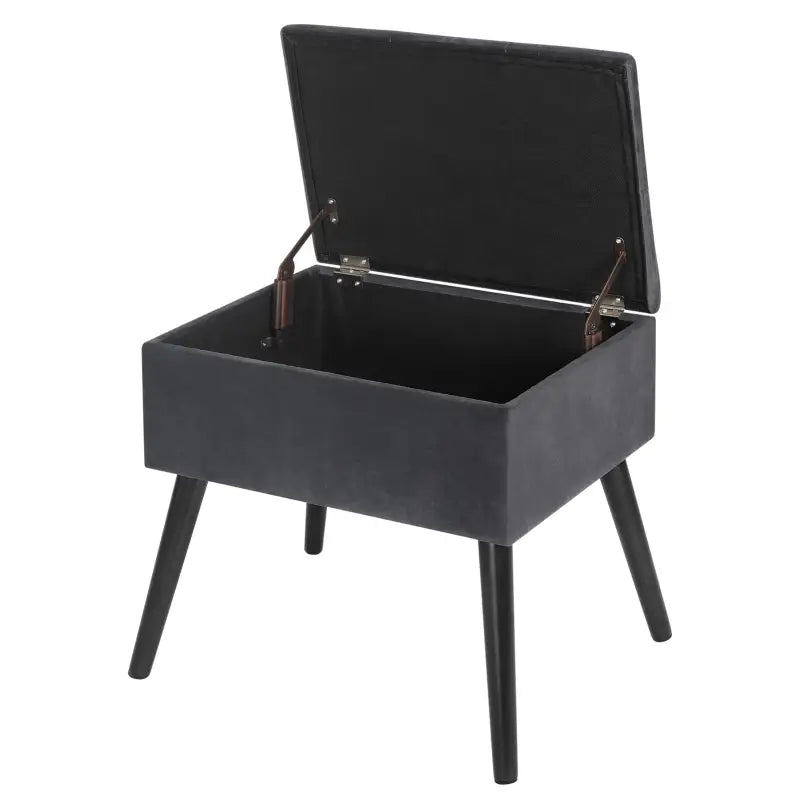 BukkitBow - Poef / Opbergkruk met Fluwelen Laag - met Opbergruimte - Comfortabel Zitten - Multifunctioneel - 50x35x45CM