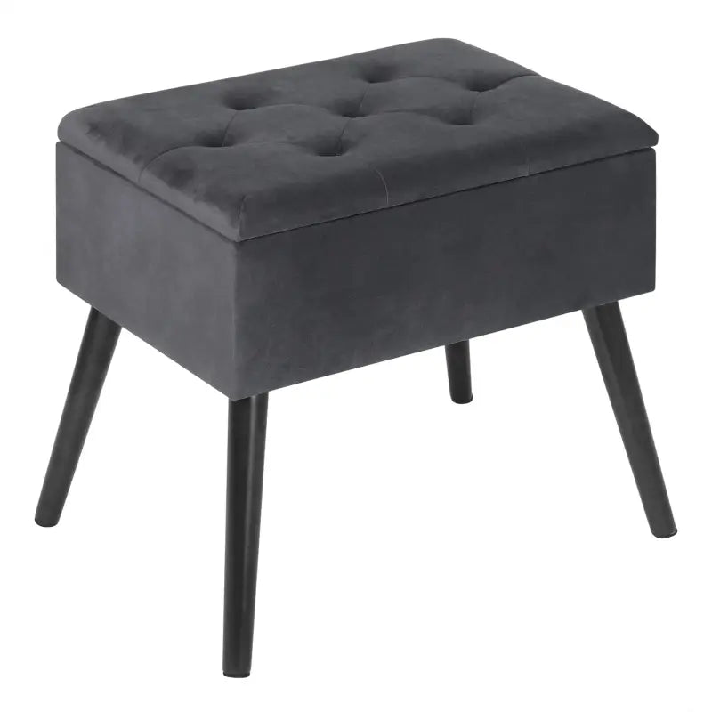 BukkitBow - Poef / Opbergkruk met Fluwelen Laag - met Opbergruimte - Comfortabel Zitten - Multifunctioneel - 50x35x45CM