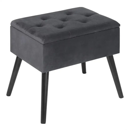 BukkitBow - Poef / Opbergkruk met Fluwelen Laag - met Opbergruimte - Comfortabel Zitten - Multifunctioneel - 50x35x45CM