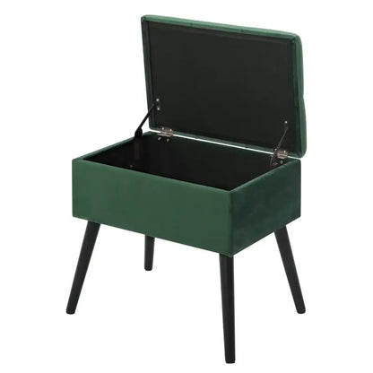 BukkitBow - Poef / Opbergkruk met Fluwelen Laag - met Opbergruimte - Comfortabel Zitten - Multifunctioneel - 50x35x45CM