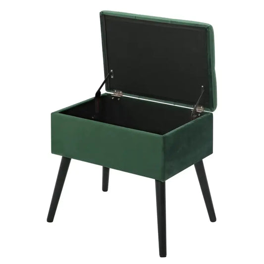 BukkitBow - Poef / Opbergkruk met Fluwelen Laag - met Opbergruimte - Comfortabel Zitten - Multifunctioneel - 50x35x45CM