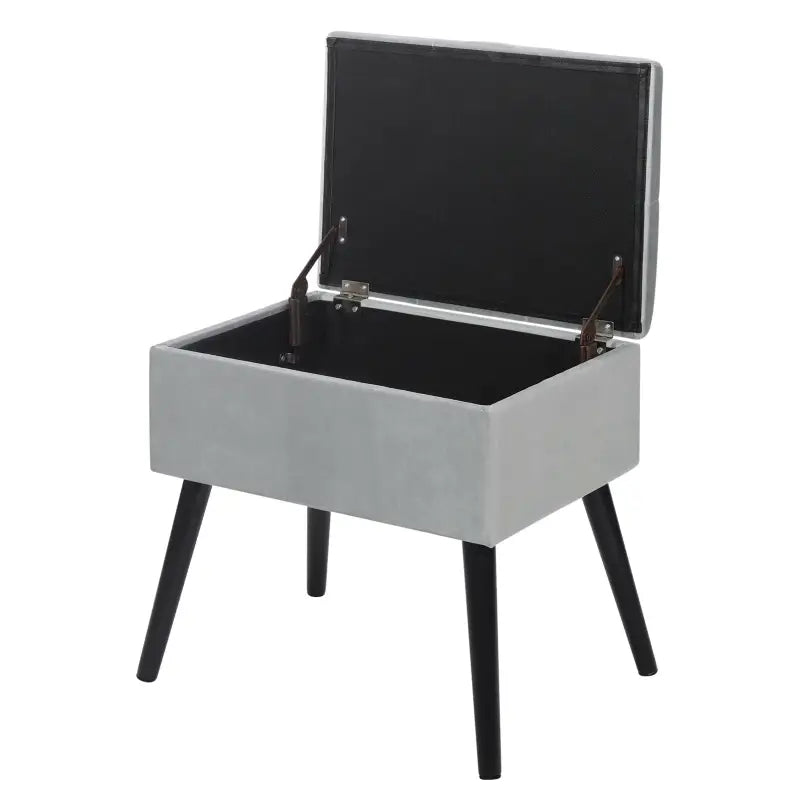 BukkitBow - Poef / Opbergkruk met Fluwelen Laag - met Opbergruimte - Comfortabel Zitten - Multifunctioneel - 50x35x45CM