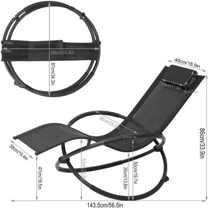 BukkitBow - Schommel Ligstoel - Textilene Stof en Metaal - Max 160 kg Belasting - Modern Design