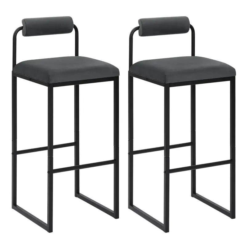 BukkitBow - Set Barkrukken Fluweel - Staal Buizen Frame - Ergonomisch met Voetensteun - 120kg Draagvermogen - Zithoogte: 75CM