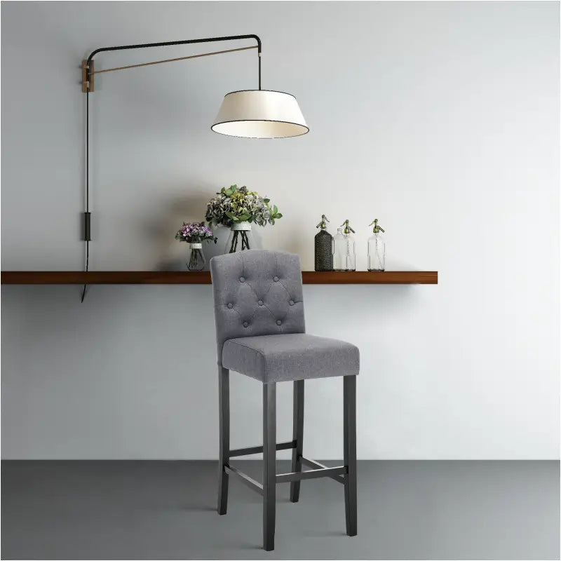 BukkitBow - Set Barkrukken - Linnen en Massief Houten Poten - Ergonomisch en Veerkrachtig - Zithoogte: 80CM