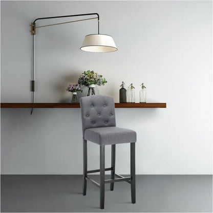 BukkitBow - Set Barkrukken - Linnen en Massief Houten Poten - Ergonomisch en Veerkrachtig - Zithoogte: 80CM