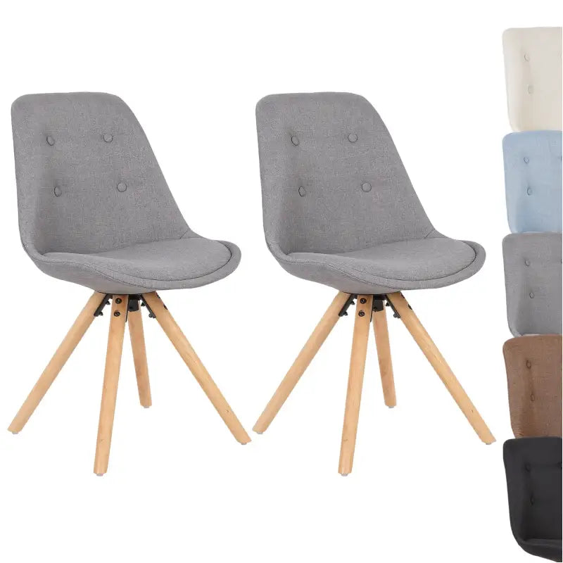 BukkitBow - Set Eetkamerstoelen - Stoffen/Fluwelen Stoelen - Stijlvol Ontwerp - Eenvoudige Montage - Ergonomisch Zitcomfort - Zithoogte: 46CM