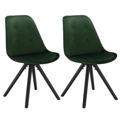 BukkitBow - Set Eetkamerstoelen - Stoffen/Fluwelen Stoelen - Stijlvol Ontwerp - Eenvoudige Montage - Ergonomisch Zitcomfort - Zithoogte: 46CM