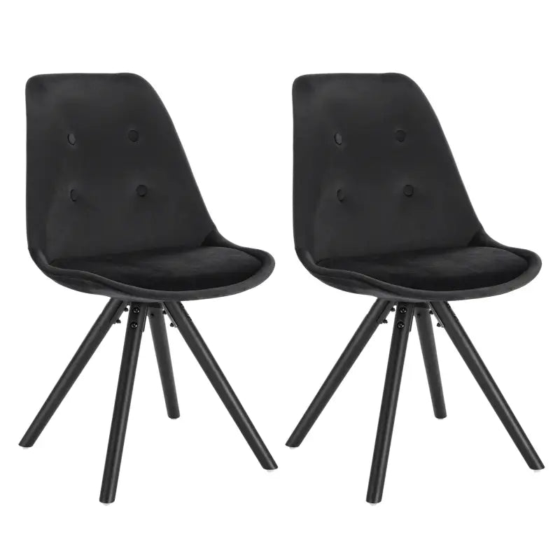 BukkitBow - Set Eetkamerstoelen - Stoffen/Fluwelen Stoelen - Stijlvol Ontwerp - Eenvoudige Montage - Ergonomisch Zitcomfort - Zithoogte: 46CM