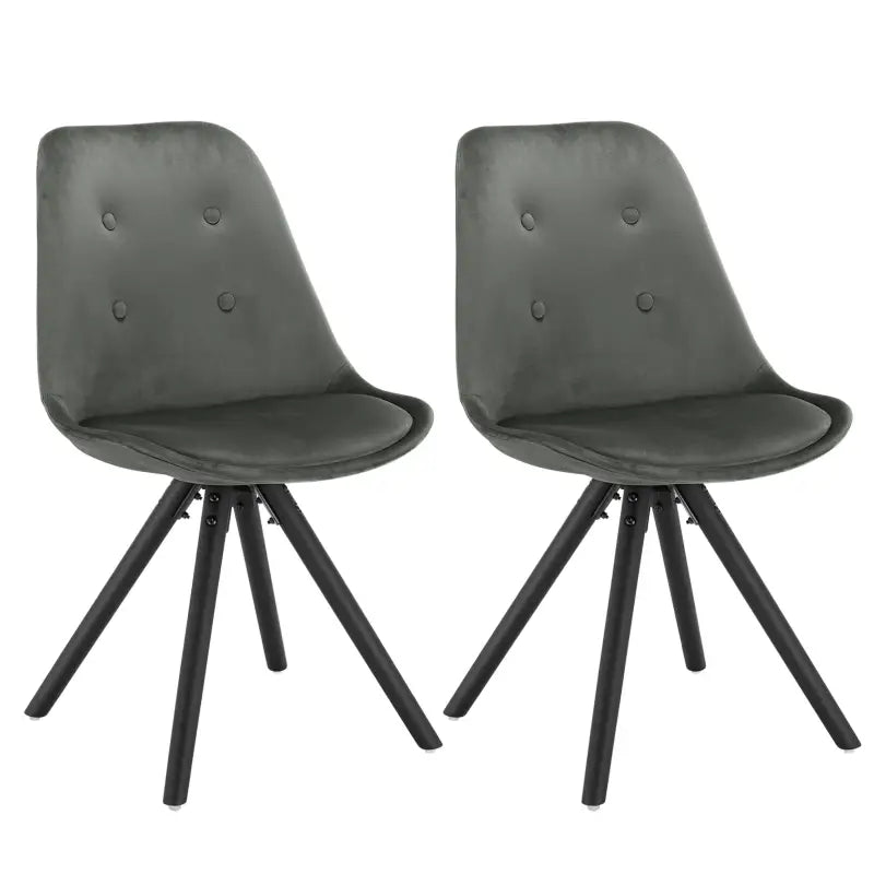 BukkitBow - Set Eetkamerstoelen - Stoffen/Fluwelen Stoelen - Stijlvol Ontwerp - Eenvoudige Montage - Ergonomisch Zitcomfort - Zithoogte: 46CM