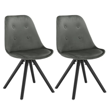 BukkitBow - Set Eetkamerstoelen - Stoffen/Fluwelen Stoelen - Stijlvol Ontwerp - Eenvoudige Montage - Ergonomisch Zitcomfort - Zithoogte: 46CM