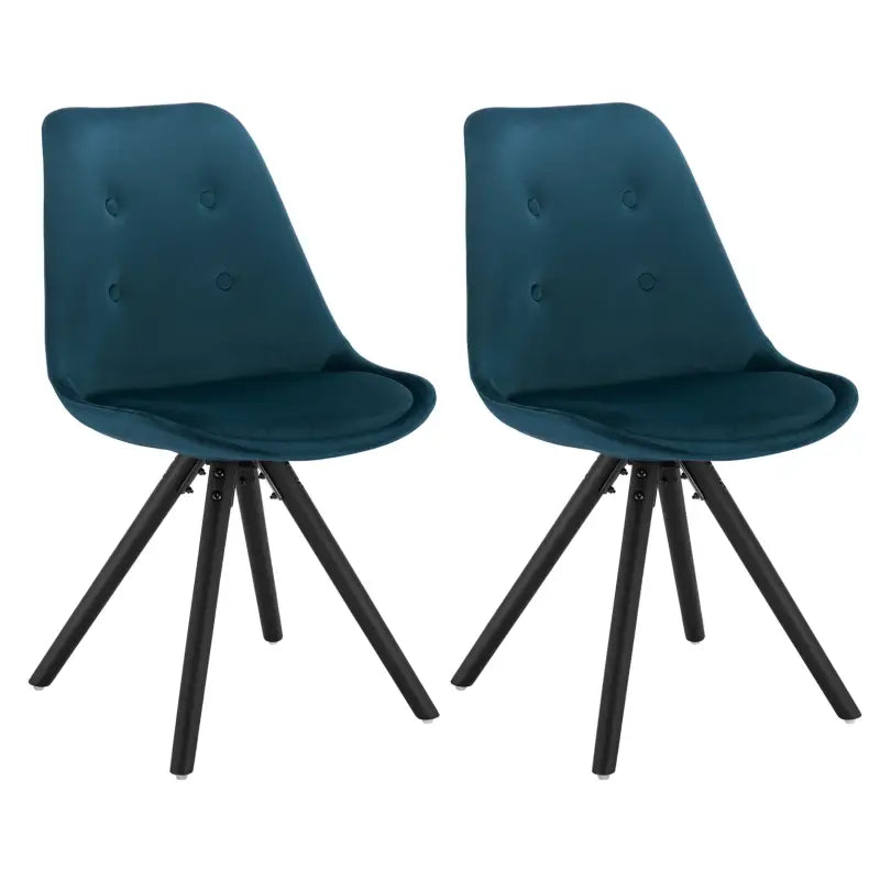 BukkitBow - Set Eetkamerstoelen - Stoffen/Fluwelen Stoelen - Stijlvol Ontwerp - Eenvoudige Montage - Ergonomisch Zitcomfort - Zithoogte: 46CM