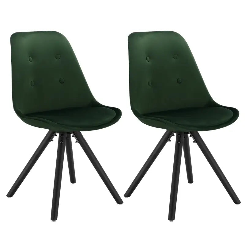 BukkitBow - Set Eetkamerstoelen - Stoffen/Fluwelen Stoelen - Stijlvol Ontwerp - Eenvoudige Montage - Ergonomisch Zitcomfort - Zithoogte: 46CM