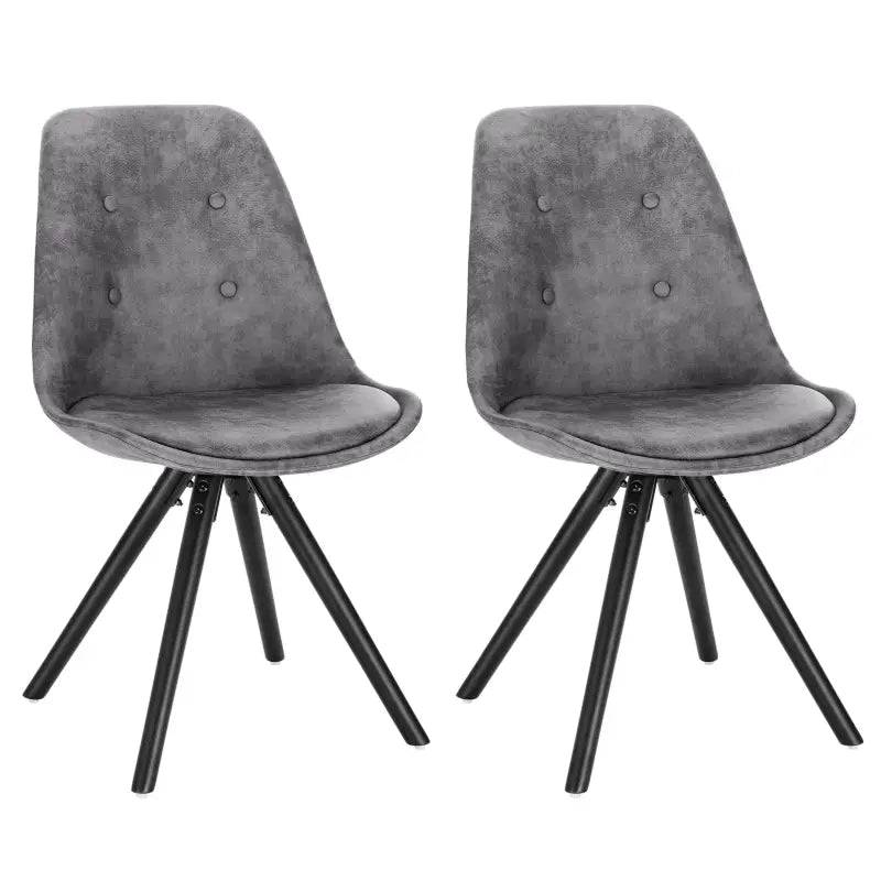 BukkitBow - Set Eetkamerstoelen - Stoffen/Fluwelen Stoelen - Stijlvol Ontwerp - Eenvoudige Montage - Ergonomisch Zitcomfort - Zithoogte: 46CM