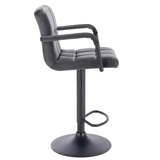 BukkitBow - Set Industriële barkrukken - Metalen Basis met Voetensteun - Ergonomisch met Armleuningen - Zithoogte: 62-84CM