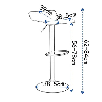 BukkitBow - Set van 2 Barkrukken - Metaal en Synthetisch Leer - Verstelbare in Hoogte en Draaibaar - 100KG Laadvermogen - Zithoogte: 56-78CM Barkruk BukkitBow
