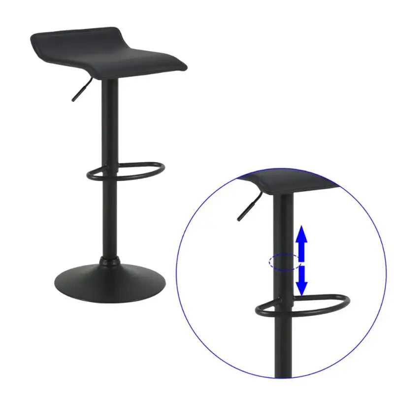 BukkitBow - Set van 2 Barkrukken - Metaal en Synthetisch Leer - Verstelbare in Hoogte en Draaibaar - 100KG Laadvermogen - Zithoogte: 56-78CM Barkruk BukkitBow